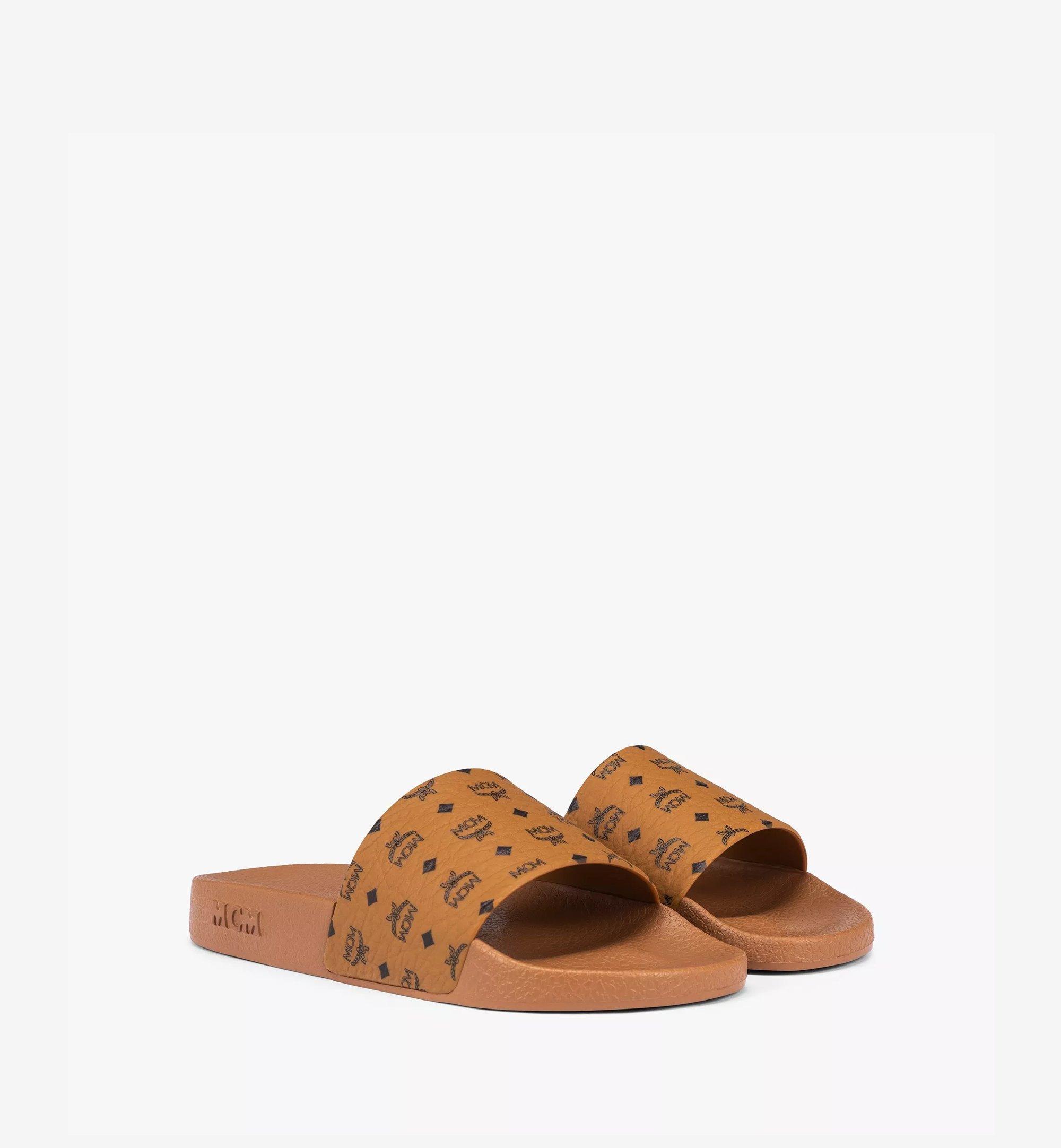 Women's Monogram Print Rubber Slides 1